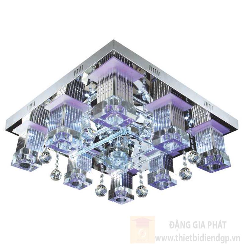 Đèn ốp trần Led vuông 600*H180, remote